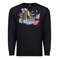 Black Easter cowboy boots hat Premium Sweatshirt - OliviaCreatesArt