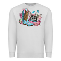 Dove Grey Easter cowboy boots hat Premium Sweatshirt - OliviaCreatesArt
