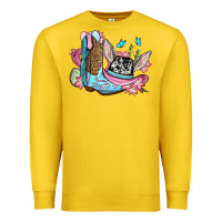Lemon Easter cowboy boots hat Premium Sweatshirt - OliviaCreatesArt