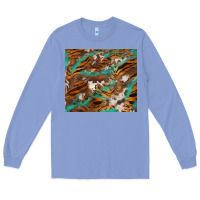 Colony Blue tiger cowhide tumbler Long Sleeve Tee - BarkalooDesign