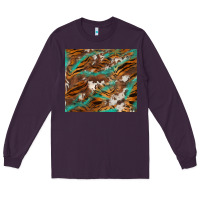 Plum tiger cowhide tumbler Long Sleeve Tee - BarkalooDesign