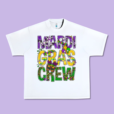 Mardi Gras Crew Urban Heavy Tee Designed By Bundleandbundleshop