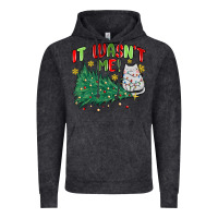 Vintage Black it wasn't me! christmas cat Vintage Hoodie - MaliasSmallBusiness