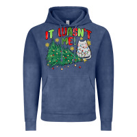 Vintage Denim it wasn't me! christmas cat Vintage Hoodie - MaliasSmallBusiness