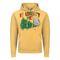 Vintage Mustard it wasn't me! christmas cat Vintage Hoodie - MaliasSmallBusiness