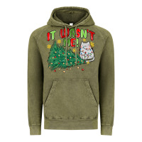 Vintage Olive it wasn't me! christmas cat Vintage Hoodie - MaliasSmallBusiness