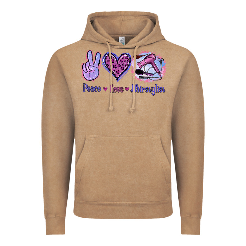 Peace Love Hairstylist Vintage Hoodie by Jasminsmagicworld | Teevron