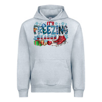 Heather Grey It's Freezing Season Urban Hoodie - CowhideDigitalArt
