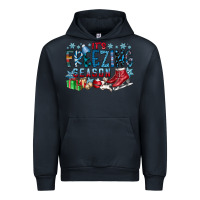 Navy It's Freezing Season Urban Hoodie - CowhideDigitalArt