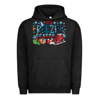 Pigment Black It's Freezing Season Urban Hoodie - CowhideDigitalArt