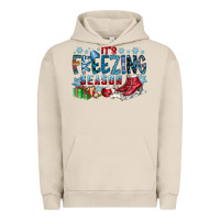 Pigment French Oak It's Freezing Season Urban Hoodie - CowhideDigitalArt