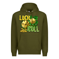 Army Green Luck and roll Premium Hoodie - CowGirlArtShop