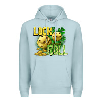 Blue Mist Luck and roll Premium Hoodie - CowGirlArtShop