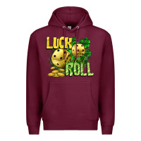 Burgundy Luck and roll Premium Hoodie - CowGirlArtShop