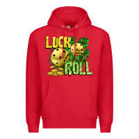 Red Luck and roll Premium Hoodie - CowGirlArtShop