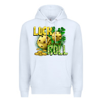 White Luck and roll Premium Hoodie - CowGirlArtShop