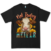 Black heifer with sunflowers Premium Tee - LillyAllenDesigns