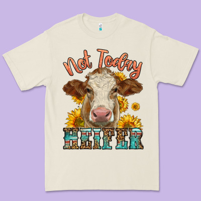 Heifer With Sunflowers Premium Tee Designed By Lillyallendesigns