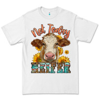 White heifer with sunflowers Premium Tee - LillyAllenDesigns