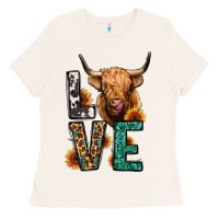 Bone love long haired cow Ladies Tee - Jasminsmagicworld