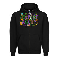 Black airport agent mardi gras Zipper Hoodie - CowGirlArtShop