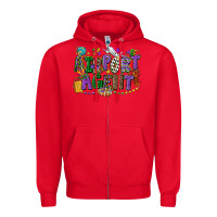 Red airport agent mardi gras Zipper Hoodie - CowGirlArtShop