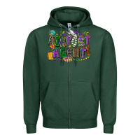 Sports Green airport agent mardi gras Zipper Hoodie - CowGirlArtShop