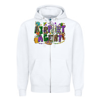 White airport agent mardi gras Zipper Hoodie - CowGirlArtShop