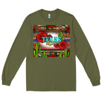 Army Green texas chica with roses Long Sleeve Tee - Jasminsmagicworld
