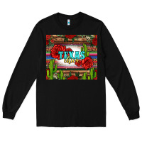 Black texas chica with roses Long Sleeve Tee - Jasminsmagicworld