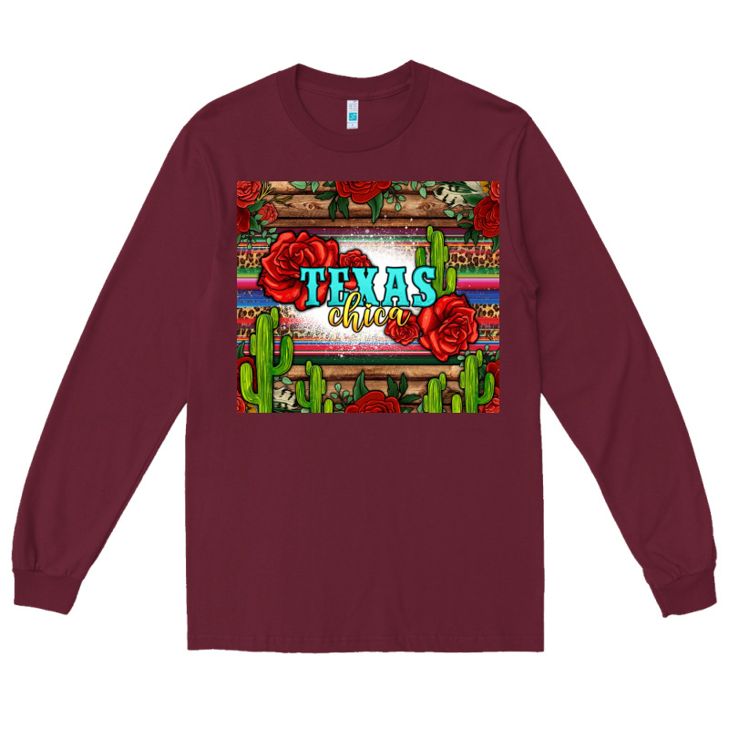 Texas Chica With Roses Long Sleeve Tee by Jasminsmagicworld | Teevron