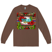 Chestnut texas chica with roses Long Sleeve Tee - Jasminsmagicworld