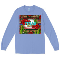 Colony Blue texas chica with roses Long Sleeve Tee - Jasminsmagicworld