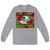Heather Grey texas chica with roses Long Sleeve Tee - Jasminsmagicworld