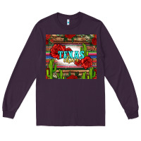 Plum texas chica with roses Long Sleeve Tee - Jasminsmagicworld