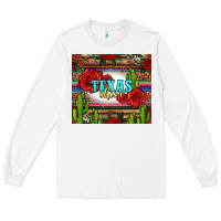 White texas chica with roses Long Sleeve Tee - Jasminsmagicworld
