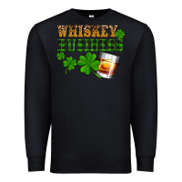 Black St. Patrick's Day whiskey business Premium Sweatshirt - OliviaCreatesArt
