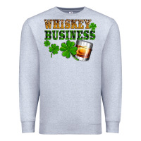 Heather Grey St. Patrick's Day whiskey business Premium Sweatshirt - OliviaCreatesArt