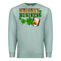 Seafoam St. Patrick's Day whiskey business Premium Sweatshirt - OliviaCreatesArt