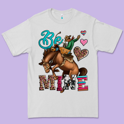 Be Mine Cowboy Rodeo Valentines Day Premium Tee Designed By Jasminsmagicworld