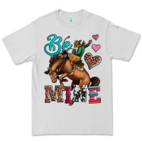 Dove Grey be mine cowboy rodeo valentines day Premium Tee - Jasminsmagicworld