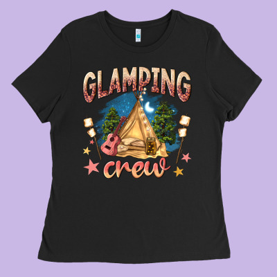 Glamping Crew Ladies Tee Designed By Nancycooperartshop