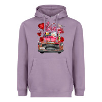 Lavender Western Valentines Day Truck Love Bird Letter Heavyweight Hoodie - FaDigitalArtStudio