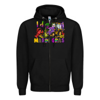 Black i dig mardi gras Zipper Hoodie - CowGirlArtShop