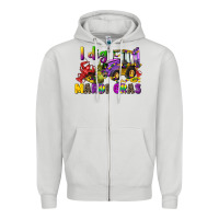 Dove Grey i dig mardi gras Zipper Hoodie - CowGirlArtShop