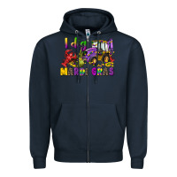 Navy i dig mardi gras Zipper Hoodie - CowGirlArtShop