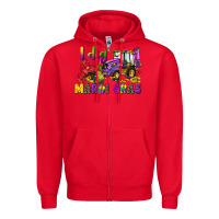 Red i dig mardi gras Zipper Hoodie - CowGirlArtShop