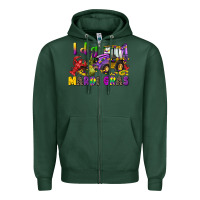 Sports Green i dig mardi gras Zipper Hoodie - CowGirlArtShop