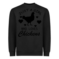 Black Just A Girl Who Love Chickens Heavyweight Sweatshirt - Bettercallsaul