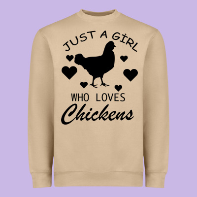 Just A Girl Who Love Chickens Heavyweight Sweatshirt Designed By Bettercallsaul